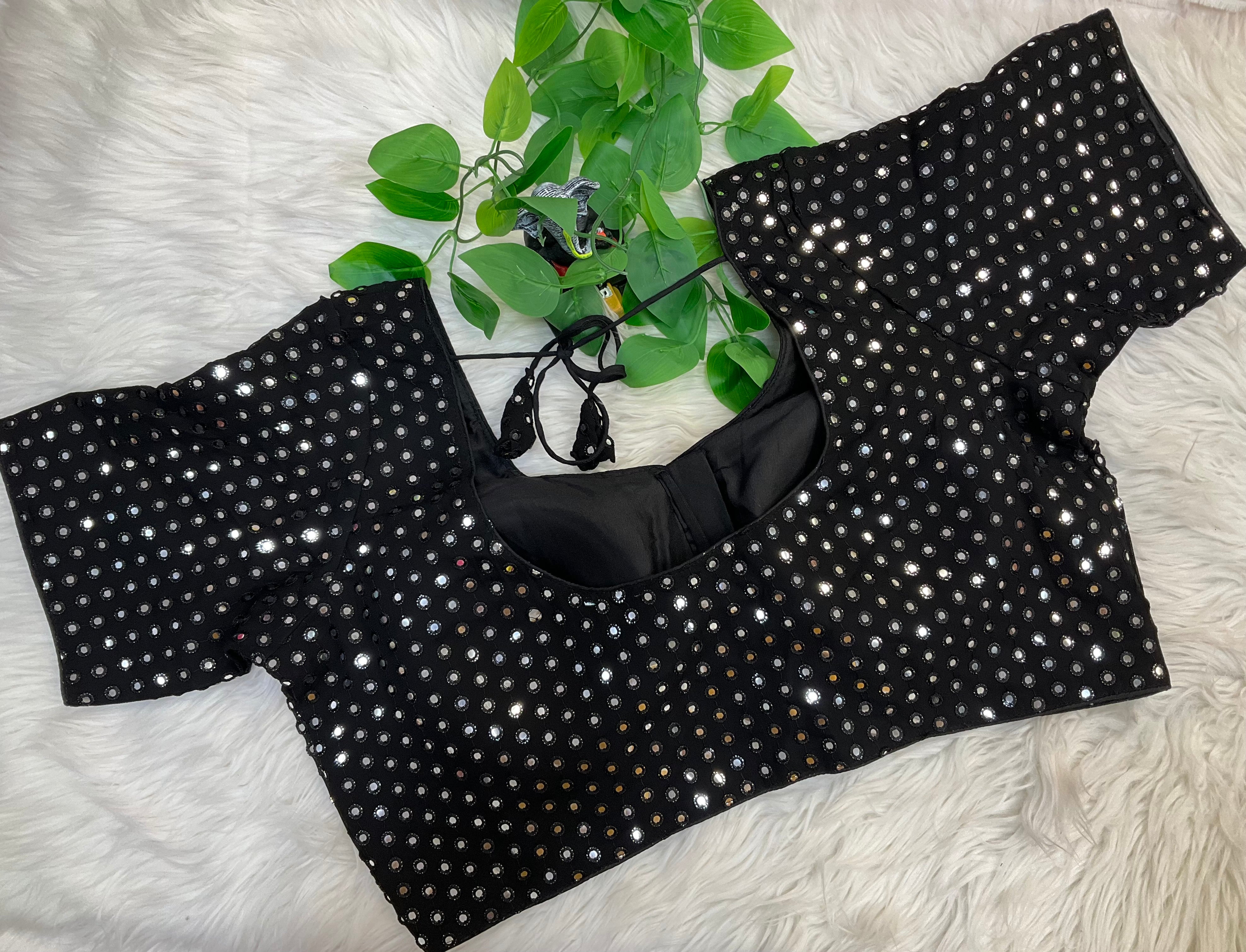 Size 44- Plus Size Georgette Foil Mirror Blouses