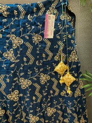 Party Wear Lehenga Skirt with Gold Zari Work - Lightweight Shimmery