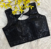 Black Sequin Blouse