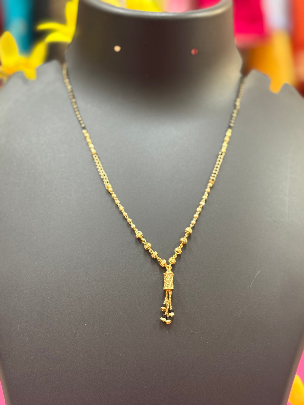 Black Beads - Gold Chain - Design 1