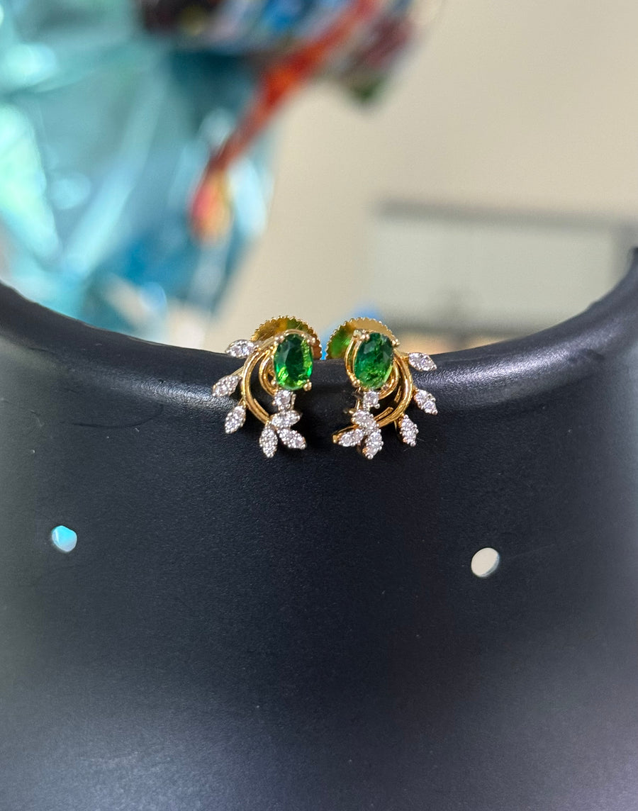 CZ Emerald Necklace set