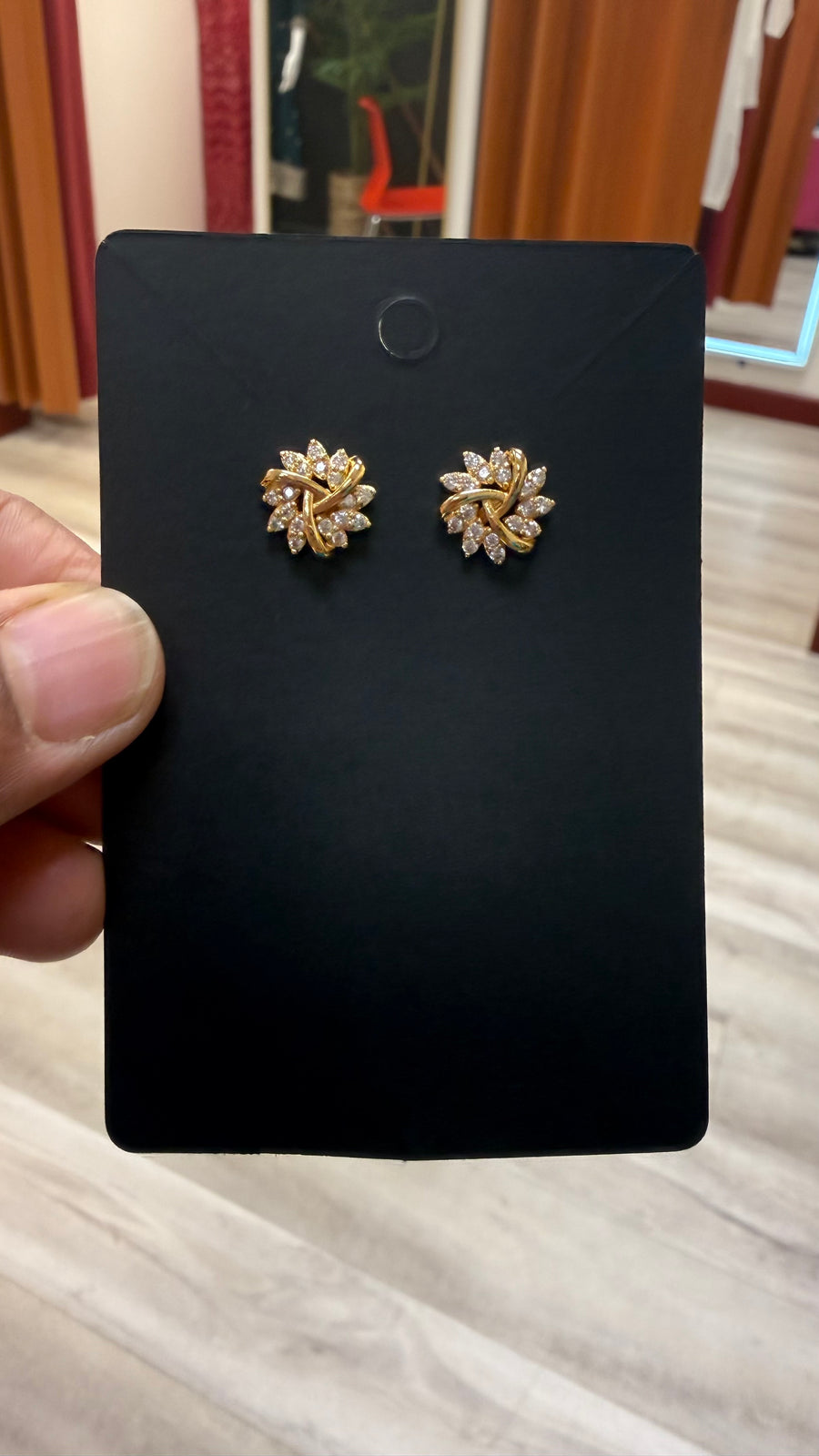 Small Gold CZ studs