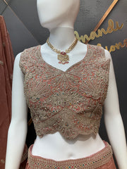 Pastel Orange Lehenga set