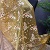 Yellow Organza Embroidered Dupattas