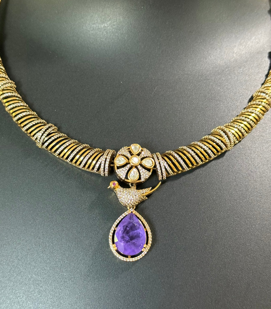 Kante Style Antique Style Bird Necklace set
