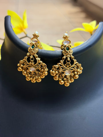 Mattfinish Kundan Necklace set