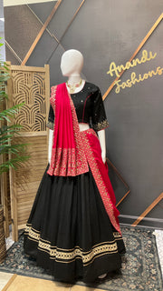 Black Silk Garba Chaniya choli