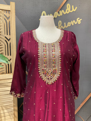 Plus size Party Wear Anarkali Kurti set- Size 46/48
