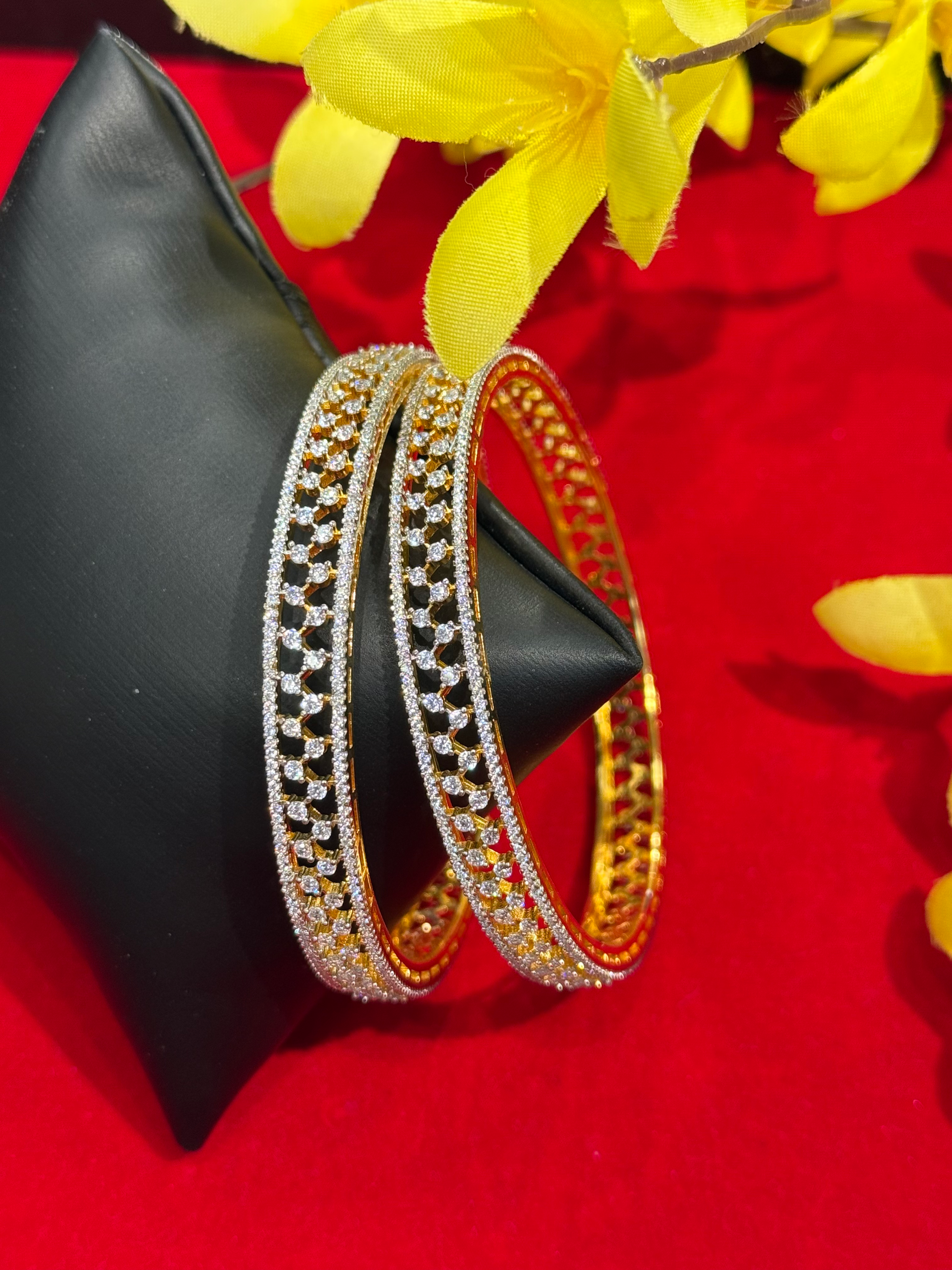 CZ Stone Bangles(pair) image 0