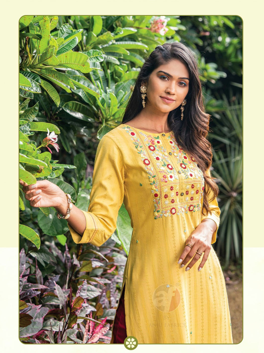 Rayon Kurti - Stylish and Elegant Rayon Embroidery Work Kurtis image 11