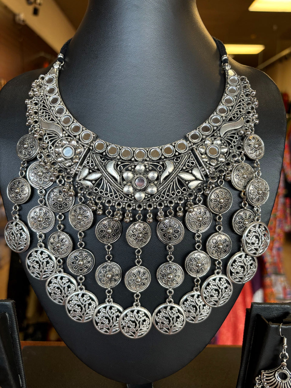 Heavy German Silver Necklace set image 1