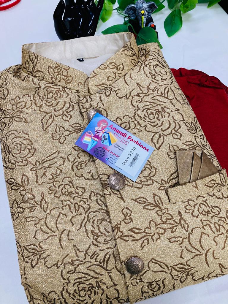 Size 38-Kurta for Men - Mens Kurta Pajama Set with Intricate Design image 0