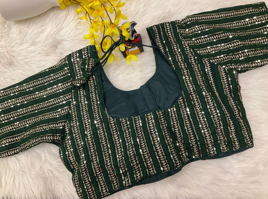 Georgette sequence blouse- Size 42(fits upto 46)