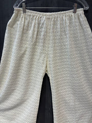 Chikankari Palazo Pants- Beautiful Half white Chikankari Palazo pant Free Size