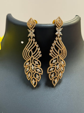 Party Wear Rose Gold Earrings