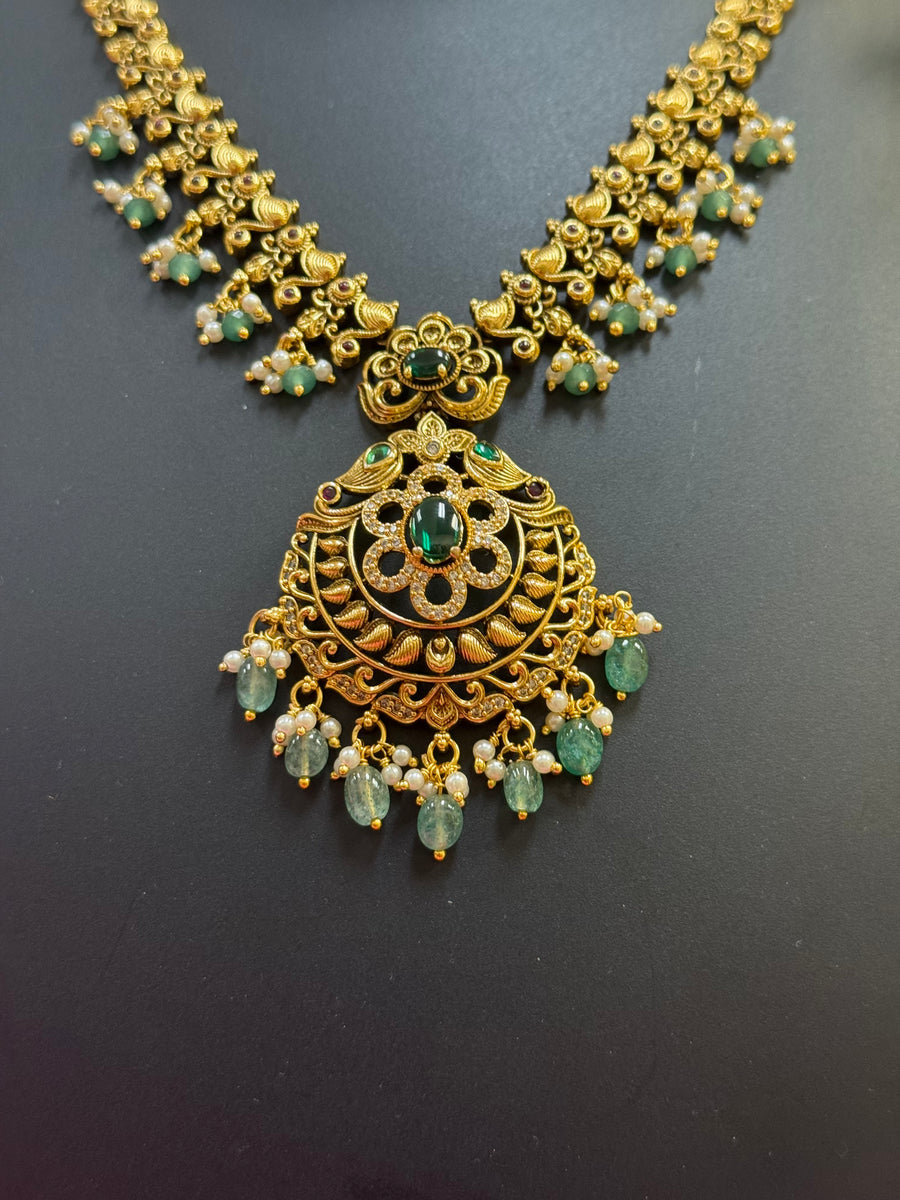 Antique Finish Necklace set with Pendant