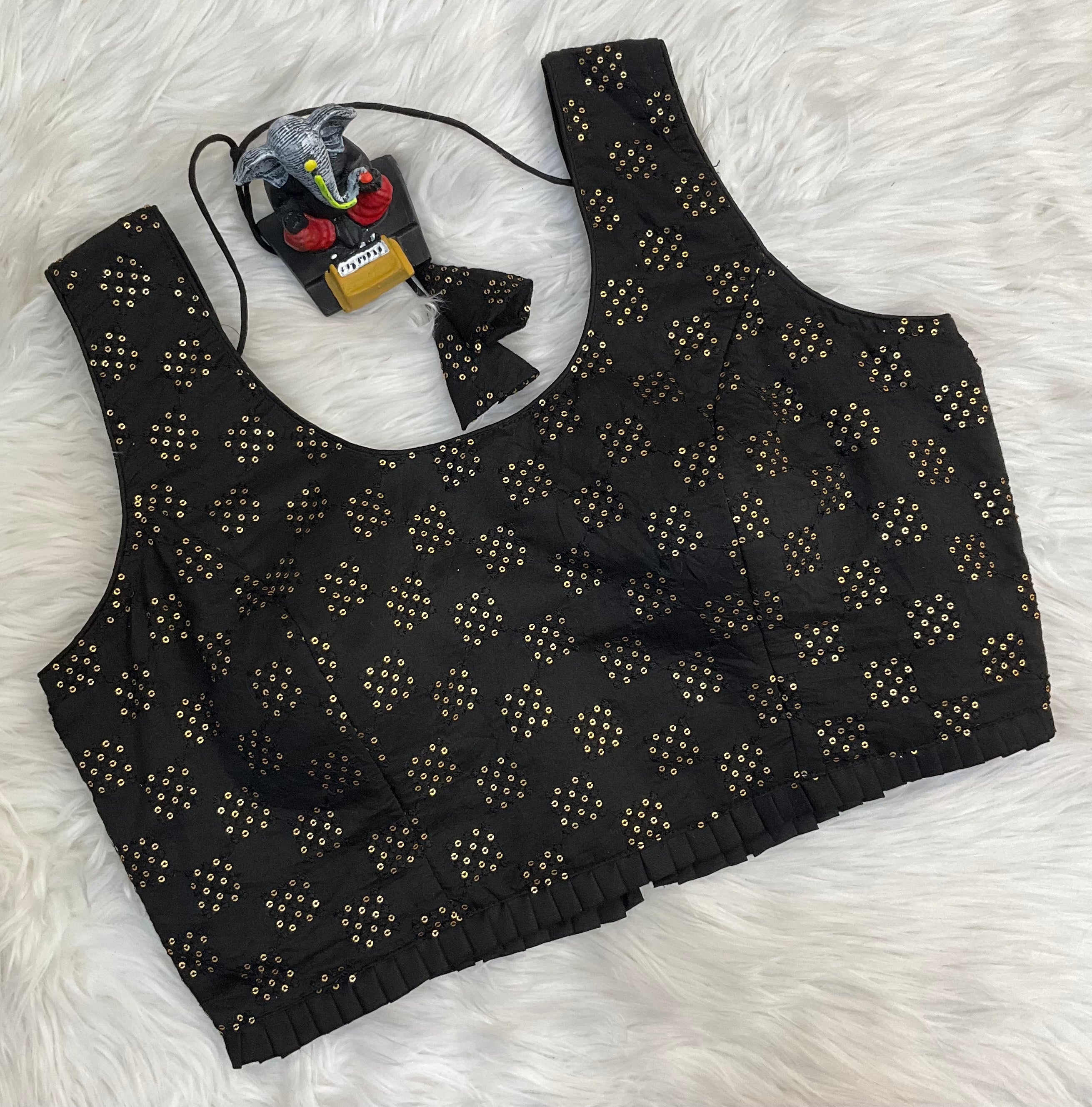 Back Opening Sleeveless Blouse