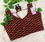 Maroon Velvet Sleeveless Blouse- Size 38(fits up to 40)