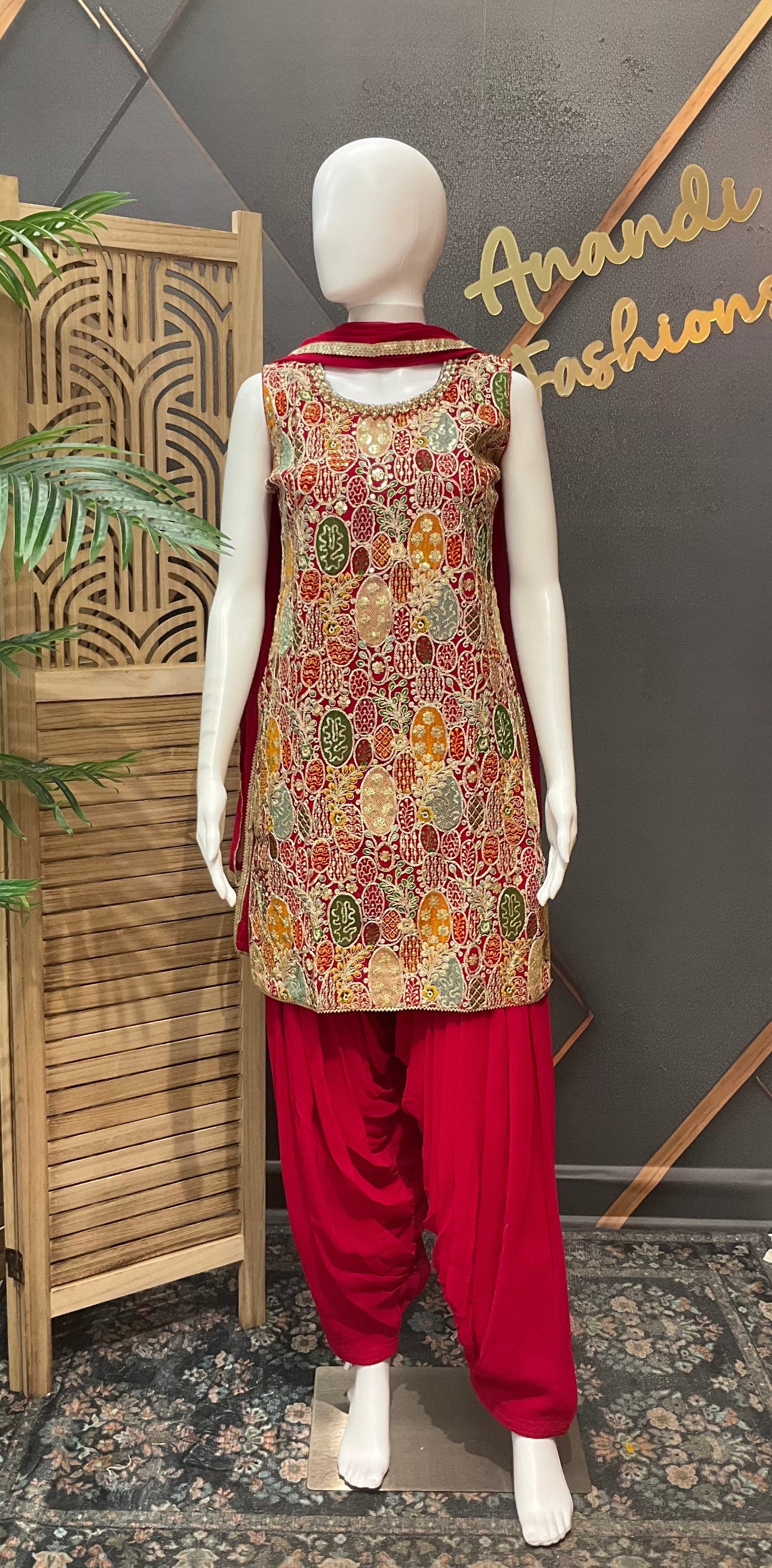 Teenage Girl Party Wear Patiyala suit