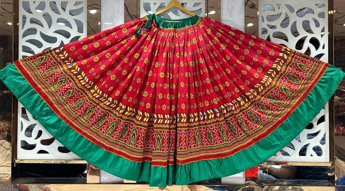 Garba Special- Satin Skirt/Chaniya with Prints.