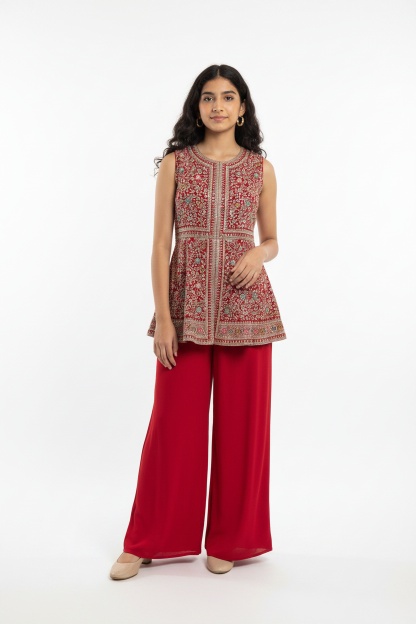 Teenage Girls - Red sharara