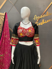 Garba Black Silk Chaniya choli