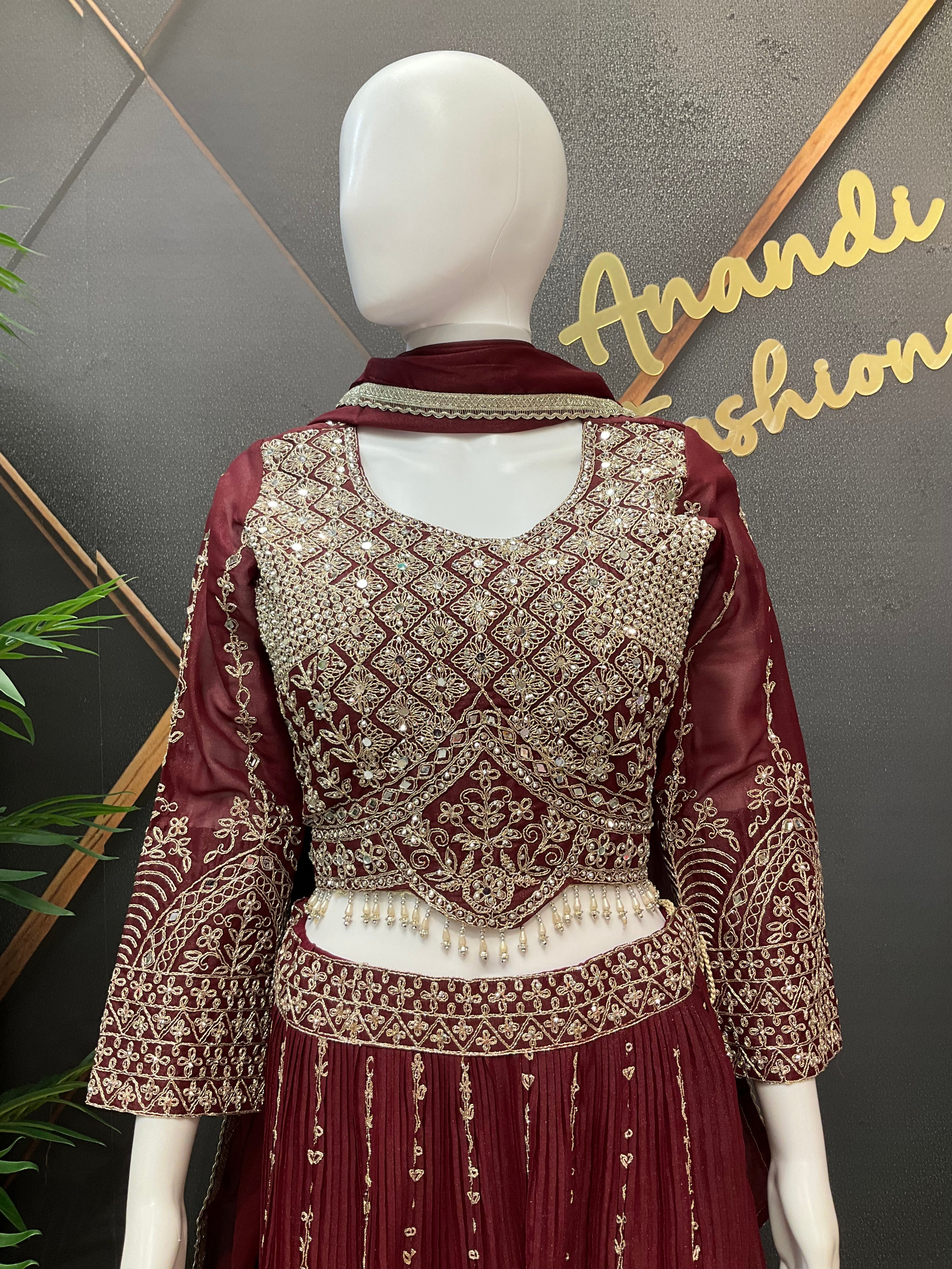 Dark Colors - Party Wear Lehenga set