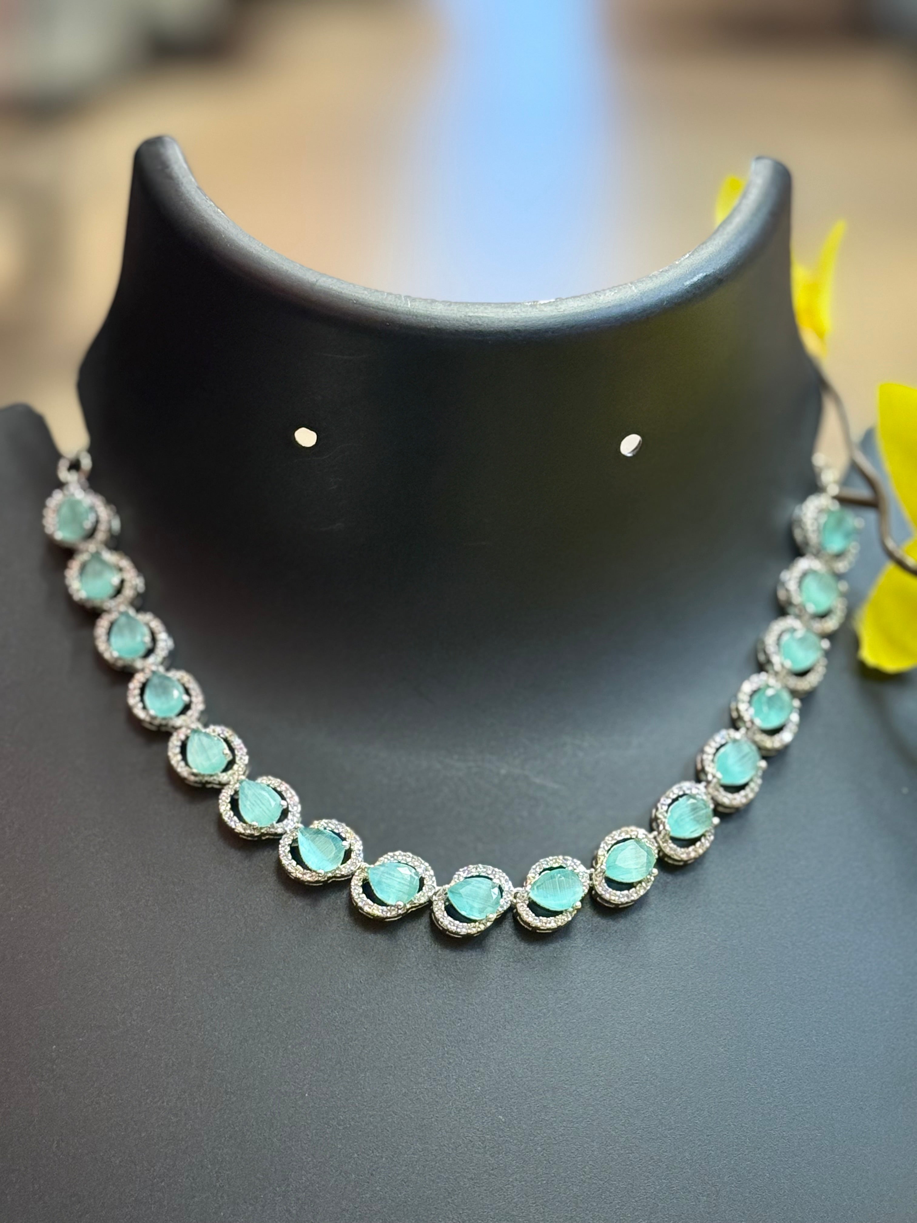 Silver Finish Party Wear Necklace sets