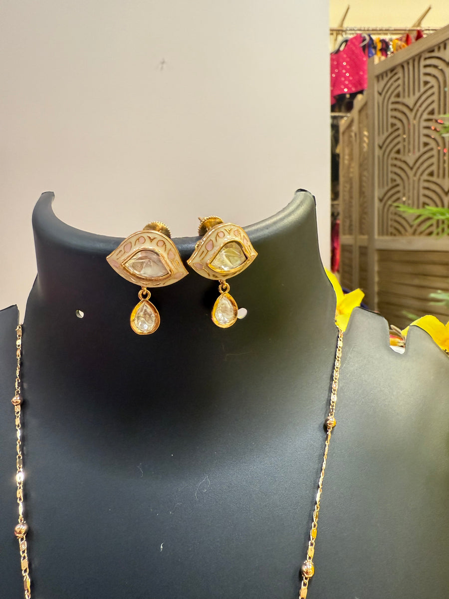 Chain With Kundan Pendant set