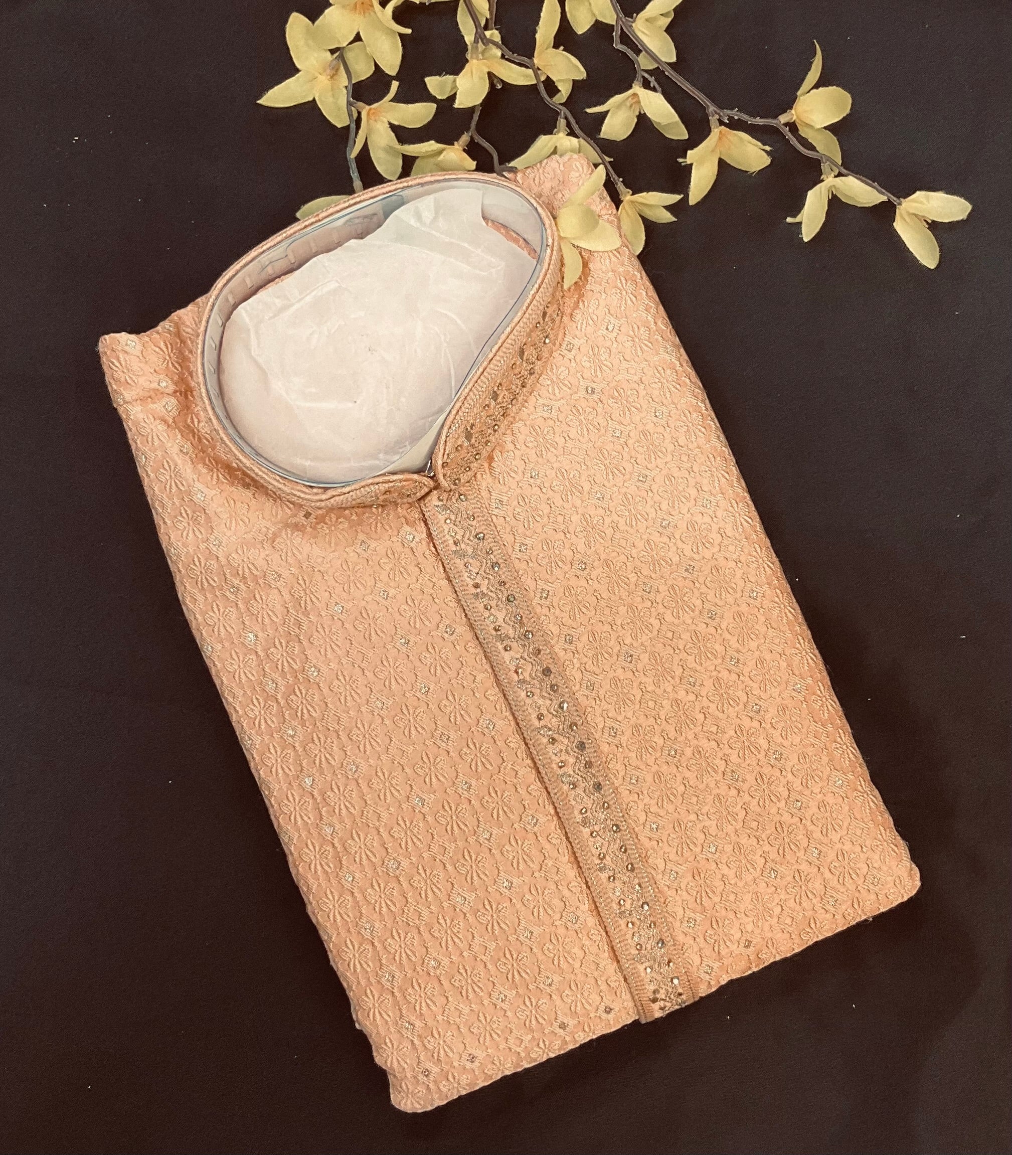 Peach Color- Men’s wear Party wear Kurta set