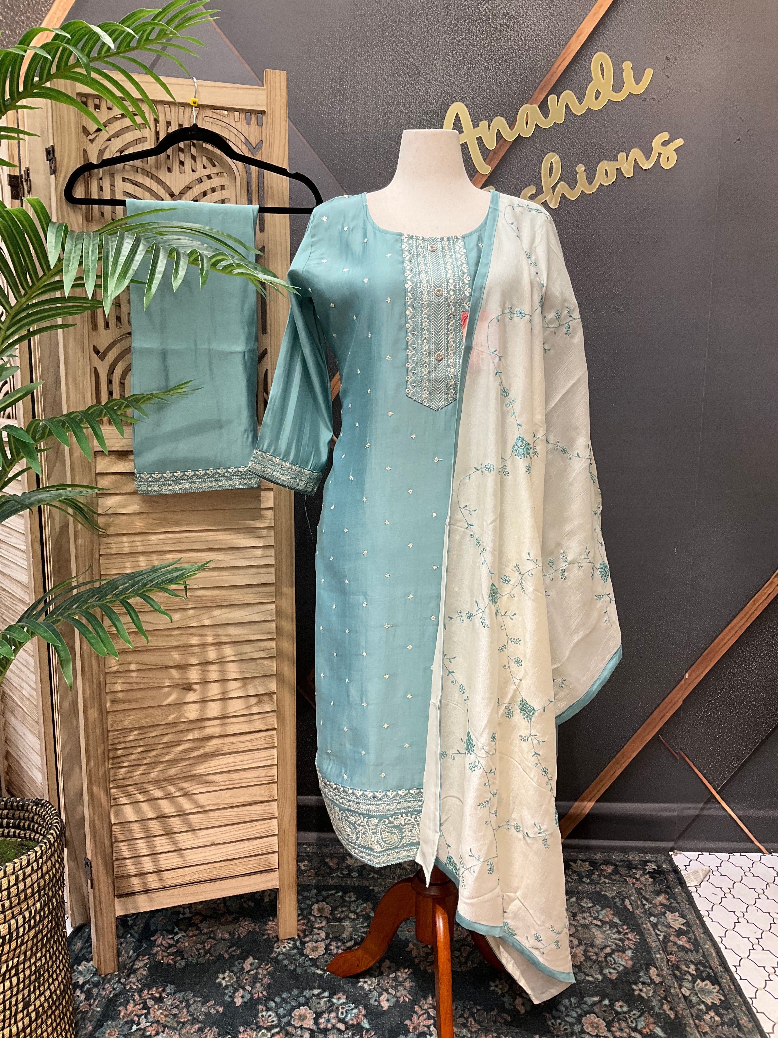 Plus Size - Pastel colors plus size kurti sets