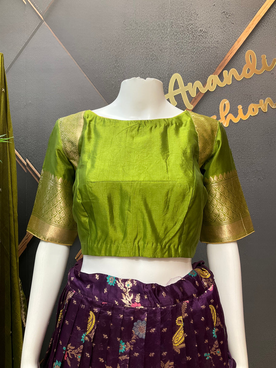 Purple Half Saree/ Lehenga set