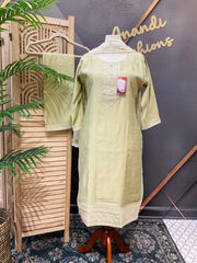 Women’s Plus Size Pastel Sets Kurti Set