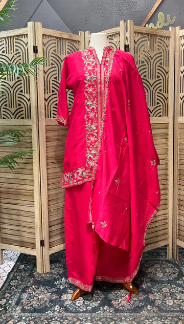 Plus Size 52 - Pink Party Wear Palazzo set