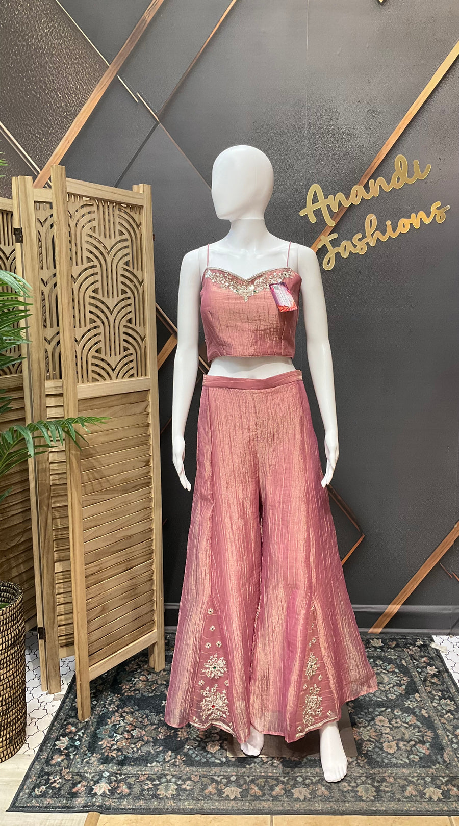Palazzo set with vest