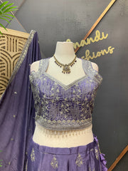 Pastel Purple Plus Size Lehenga Set