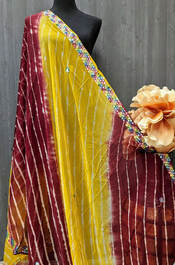 Chiffon Dupatta - Vibrant Chiffon Leheriya Dupattas