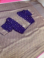 Purple Benarasi saree