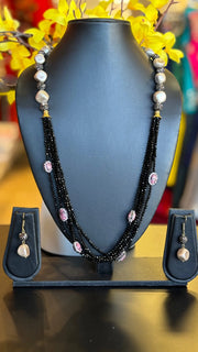 Crystal beads - GreenFancy Mala/Necklace set