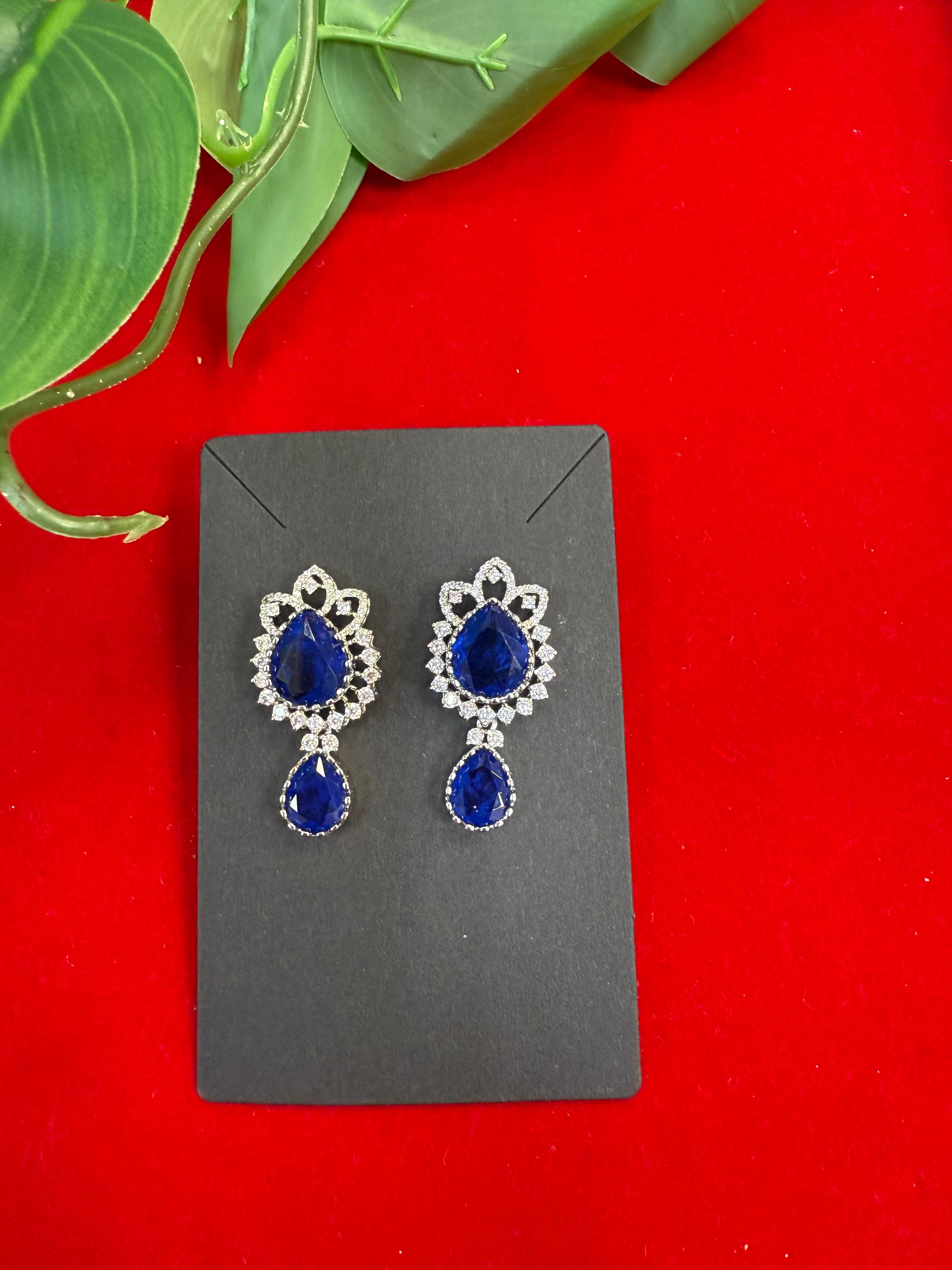 Silver Finish CZ Earrings/Studs image 3