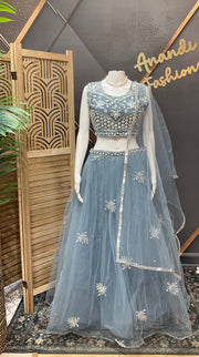Light blue Party Wear Lehenga set