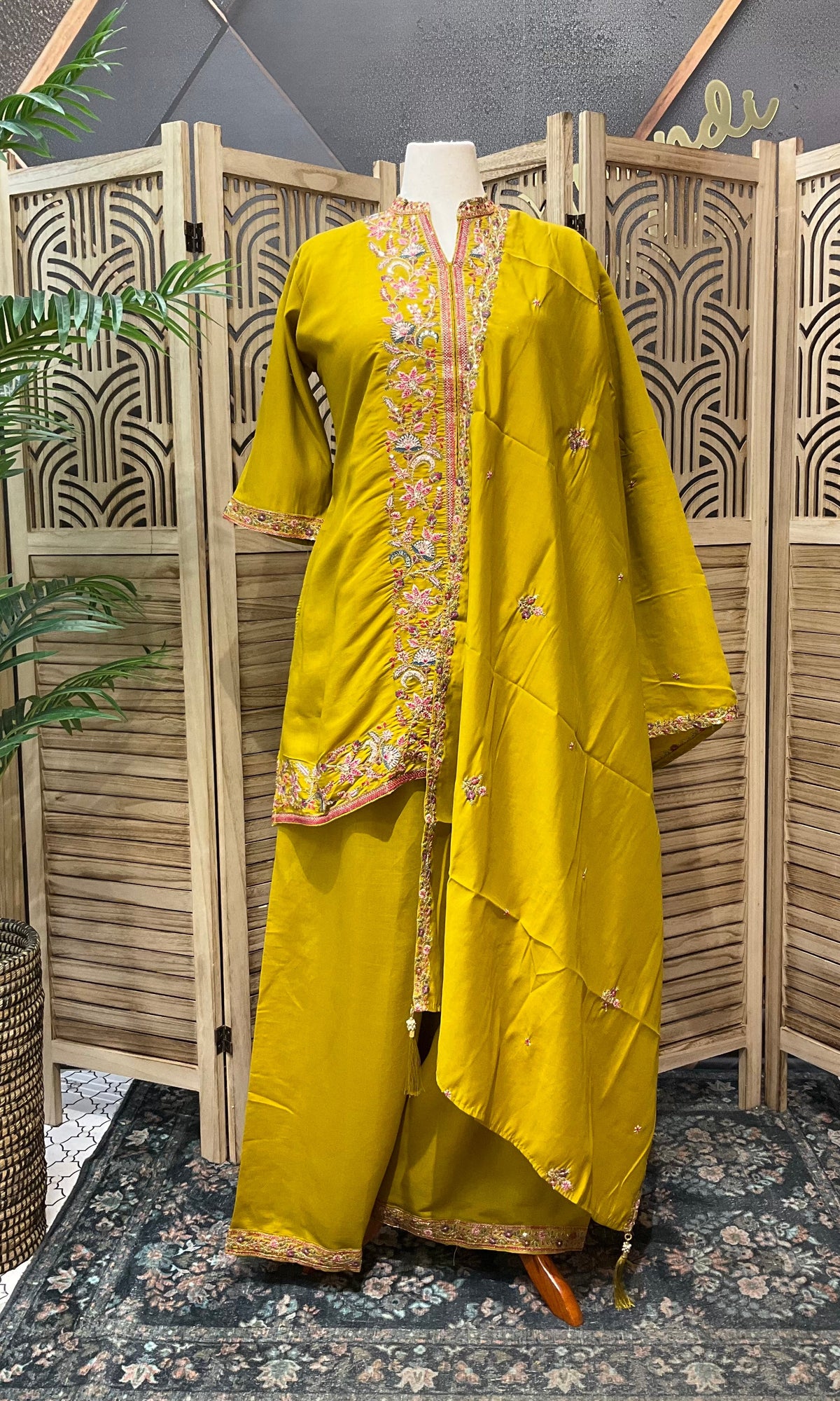 Plus Size 52 - Green Party Wear Palazzo set