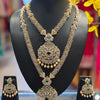 Combo Sets-Party Wear CZ Heavy Long & Short Necklace set