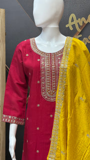 Red Party Wear Kurti set