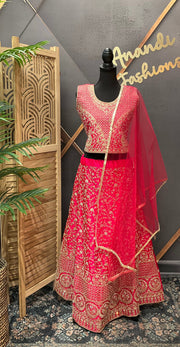 Pink Teenage Girls Party Wear lehenga set