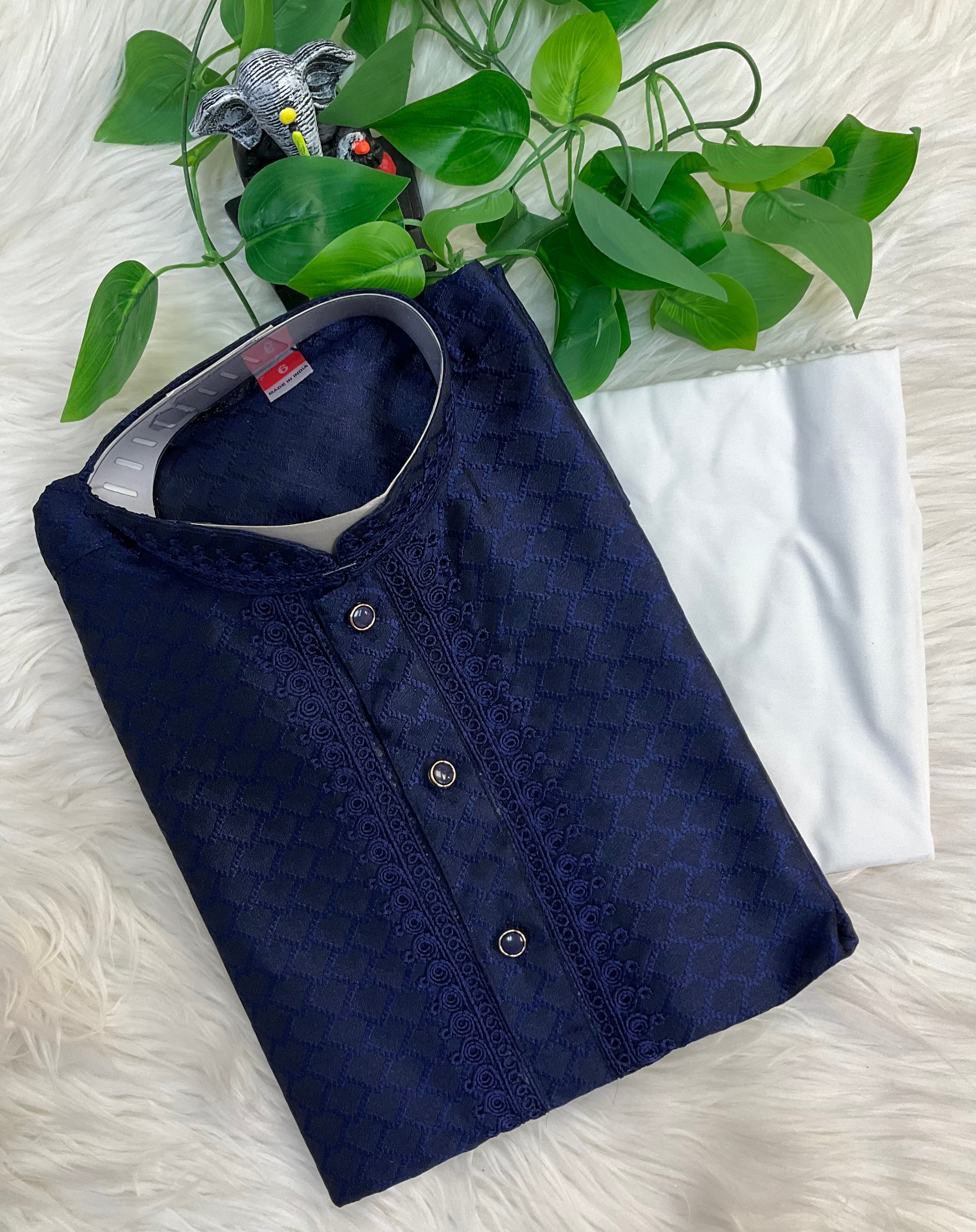 Navy Blue Boys kurta set