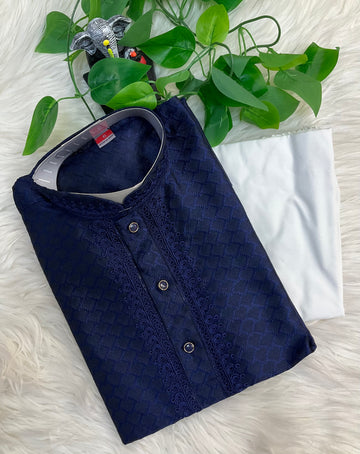 Navy Blue Boys kurta set