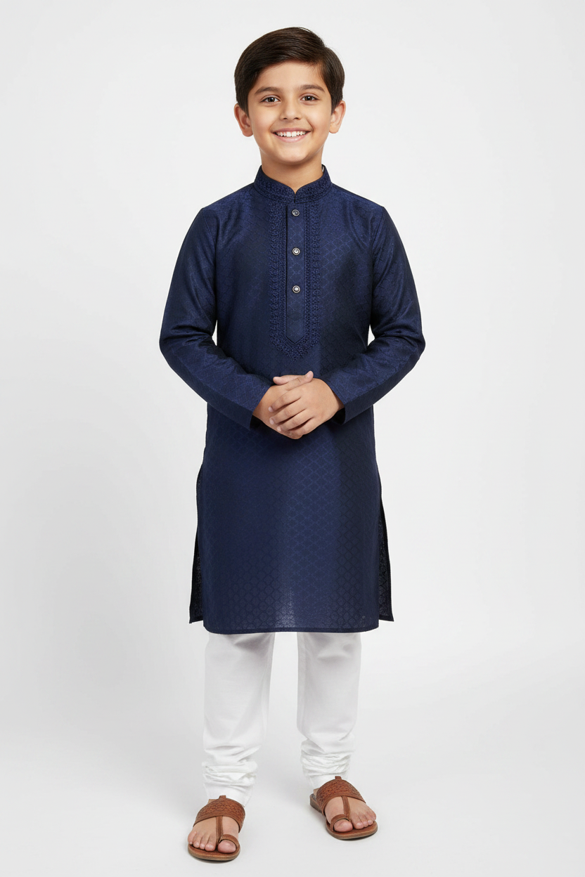 Navy Blue Boys kurta set