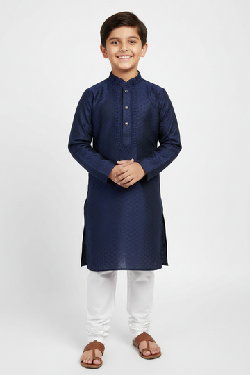 Navy Blue Boys kurta set
