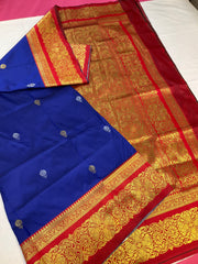 Semi Silk Kanjeevaram Royal Blue Saree